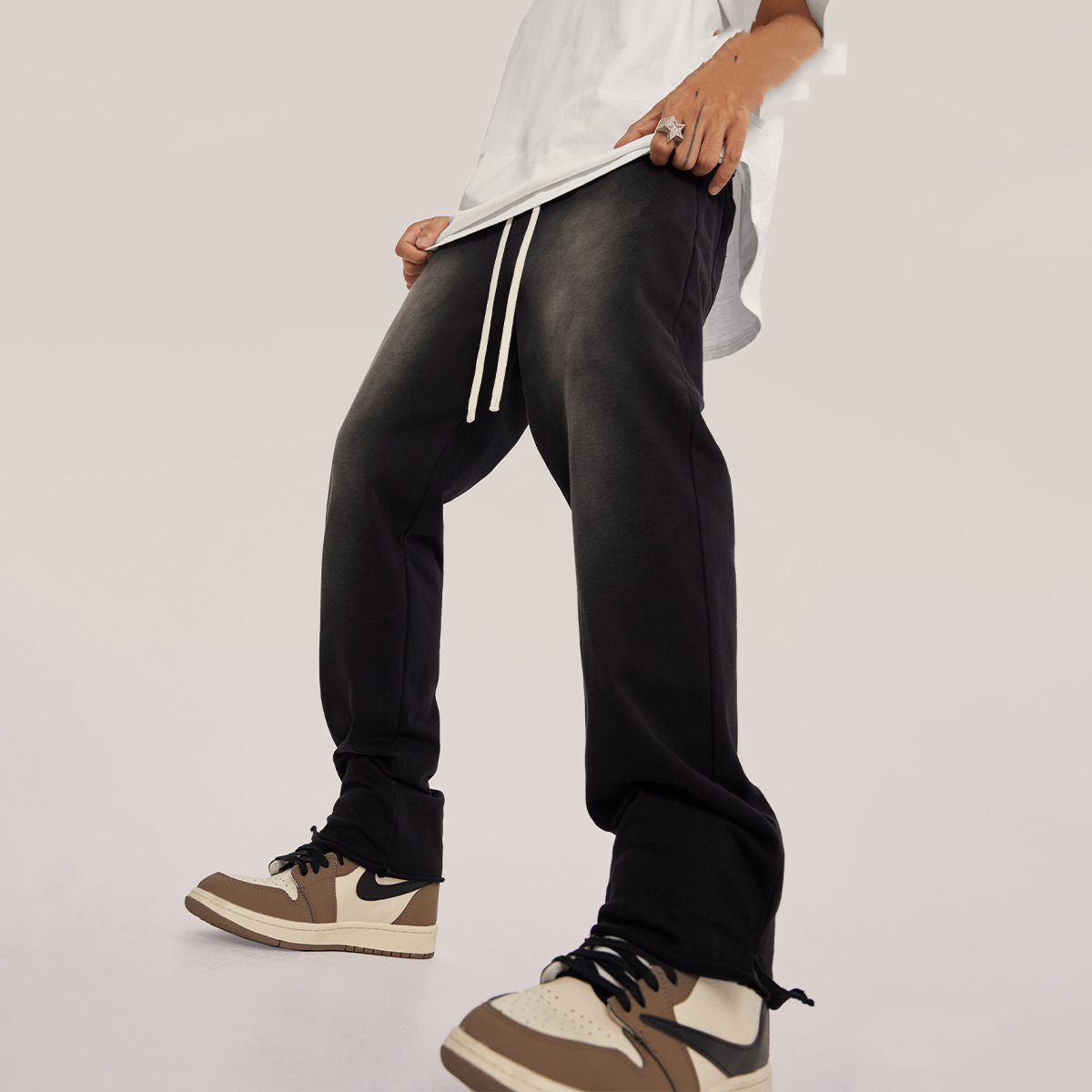 Fashion Worn Out Design Shows Thin Trousers For Men