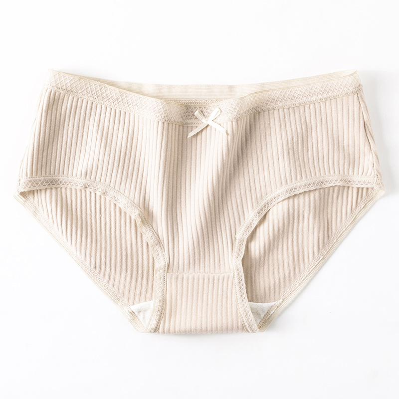 Title 7, Lace Thread Cotton Pure Cotton Mid-waist Briefs