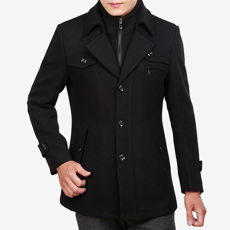 Title 6, Nouveau manteau épais en laine pour homme. Chau...