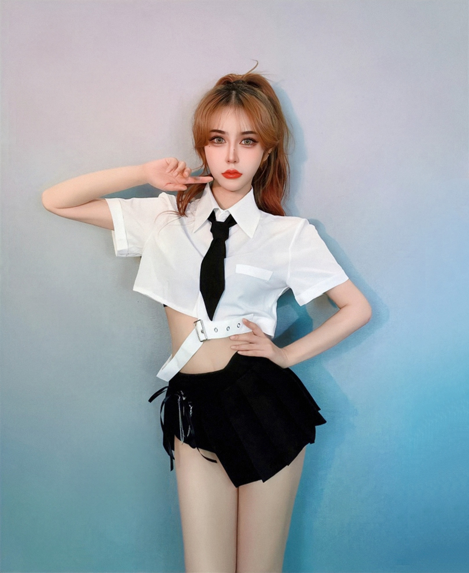 Fashion Color Block Ladies Costume Jazz Dance Suit