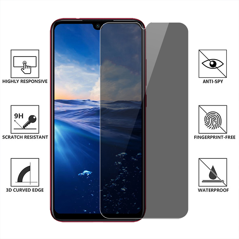 Anti Spy Screen Protector Tempered Glass For Note 10 Pro 9 8 7 T K30 K40 Pro - Image 2