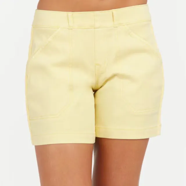 Women's Shorts Summer Fashion High Elasticity Shorts With Pockets Casual Pants Yellow - Shop at LoveMi