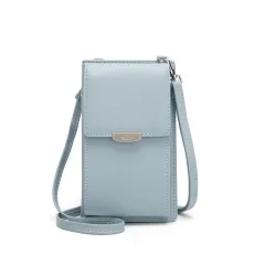 Multi-function Mobile Phone Mini One-shoulder Diagonal Bag - Blue - View 1