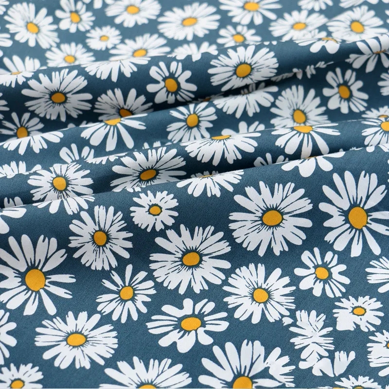 Shredded Cotton Fabric Baby Clothes Diy - Chrysanthemum Blue