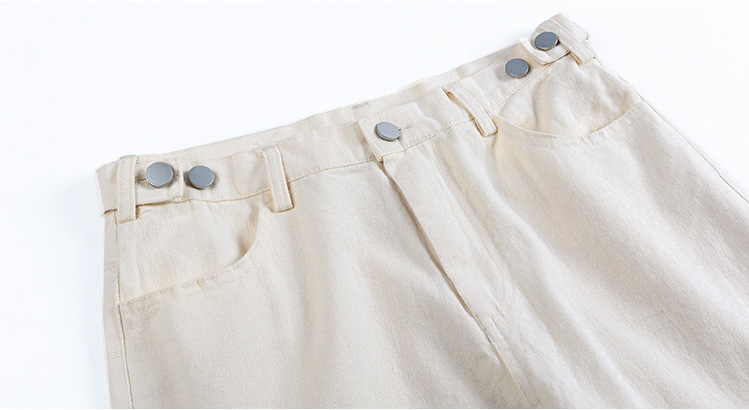 Title 7, Losse, lichtgekleurde casual broek met rechte p...