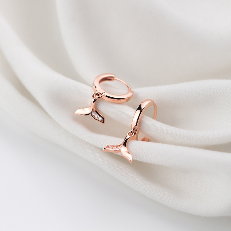 Fashion Women's Diamond-studded Mermaid Tail Earrings