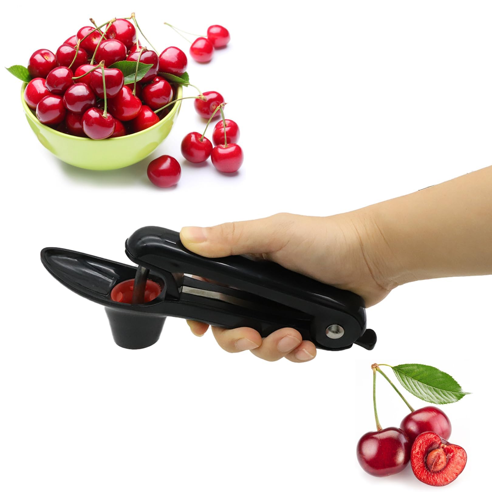 Cherry Pitter, Stoner, Stainless Steel Fruit Corer Remover, Hand-held — image 7