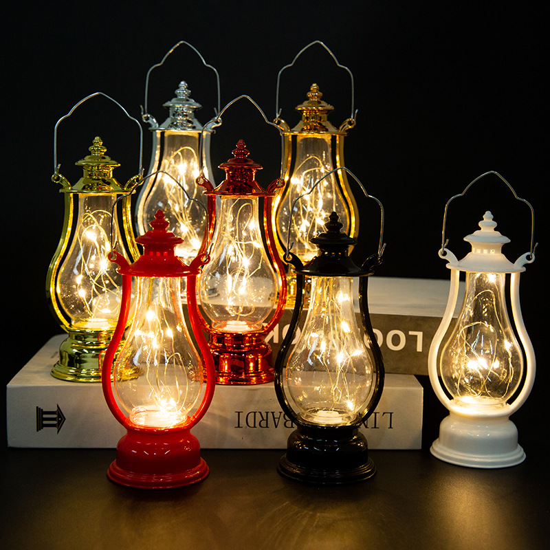 Title 4, LED Retro Portable Kerosene Lamp Decorative Sto...