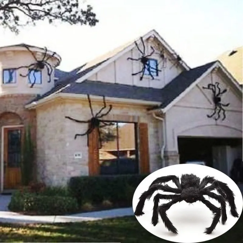 Halloween Ghost Festival Supplies Bar Decoration Props Plush Spider Haunted House Prop Indoor Outdoor Giant Decor – image 2