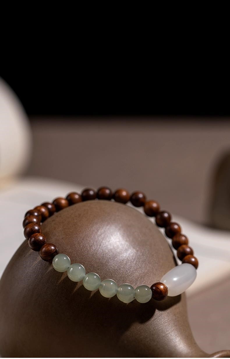 Title 1, Nanmu Hand String Hetian Jade Armband für Herre...