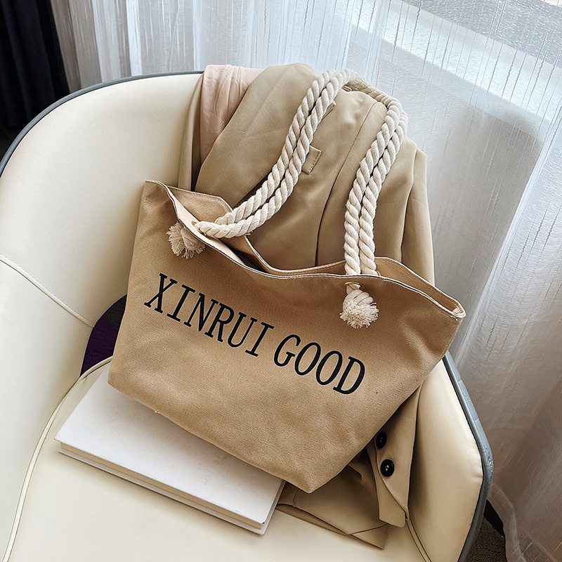 Fashion Letter Rope Portable Shoulder Bag