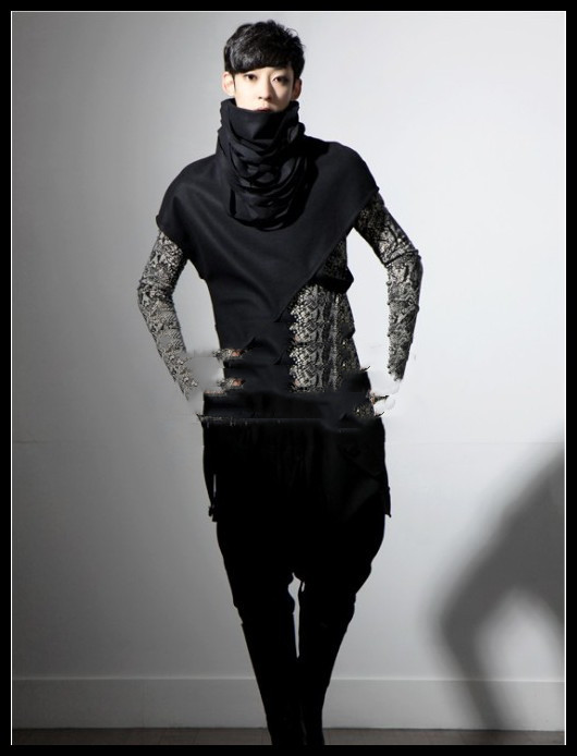 Men's Cotton Short Sleeve Pullover Pile Collar Loose