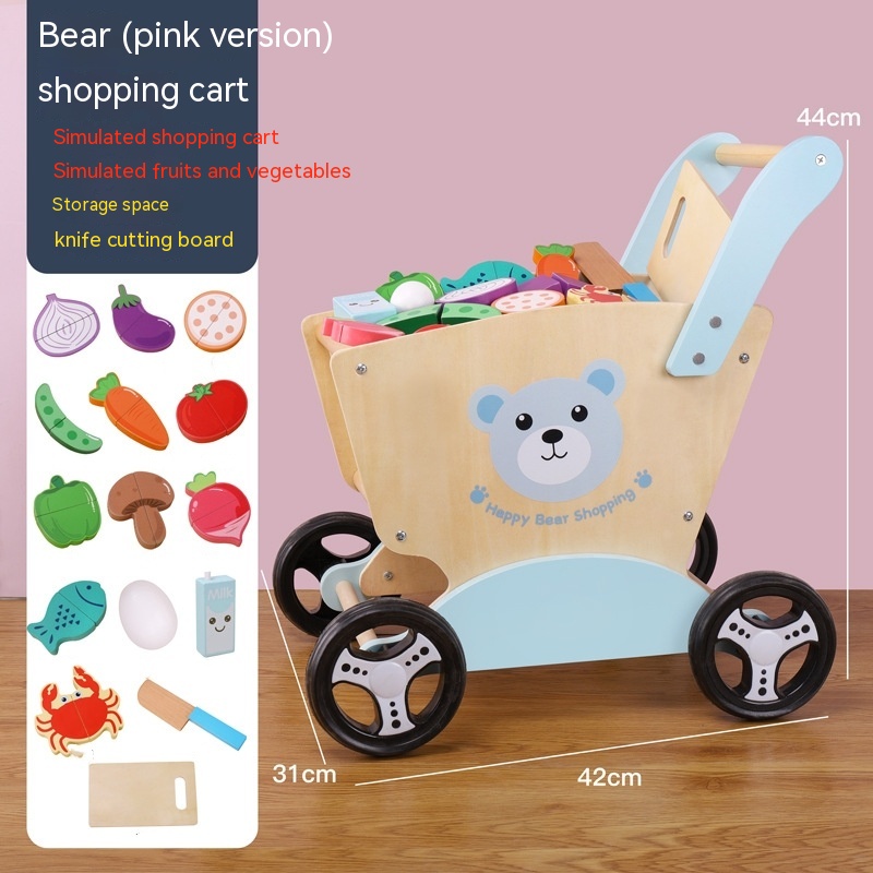 Bear Shopping Cart Blue