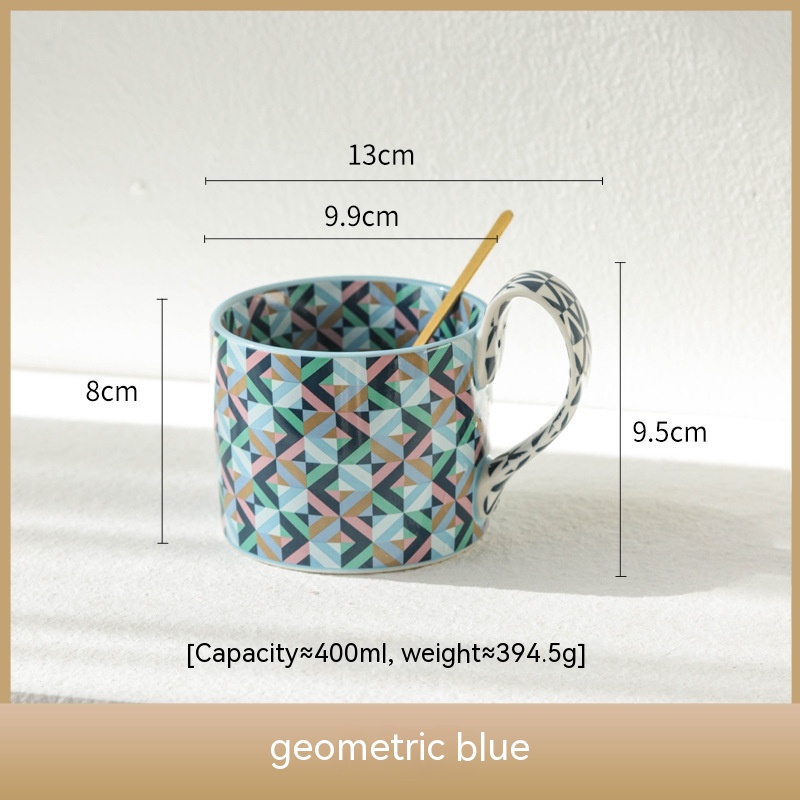 Title 11, Flower Large Capacity Ceramic Water Cup Mug