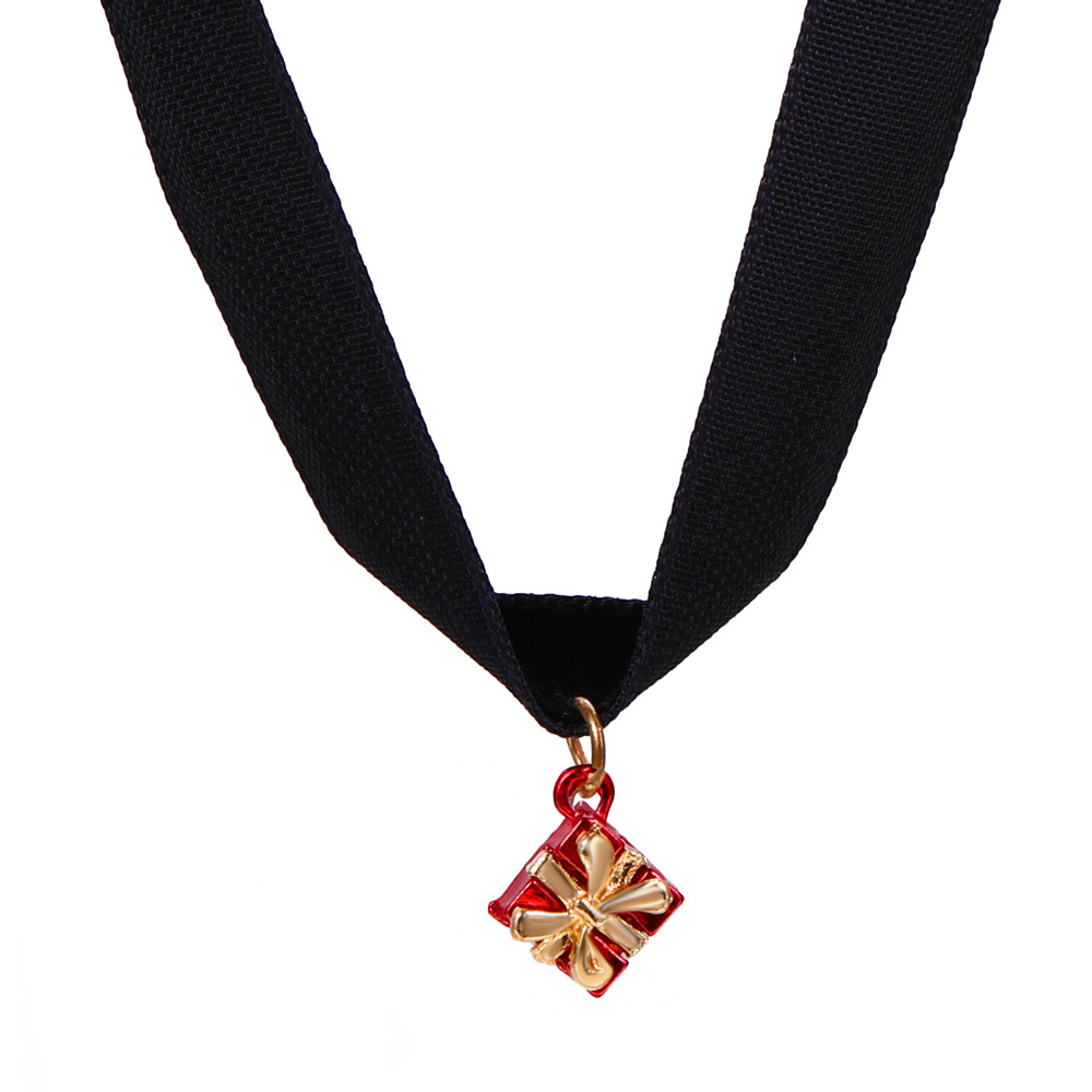 Imitation Velvet Short Collar Christmas Net Red