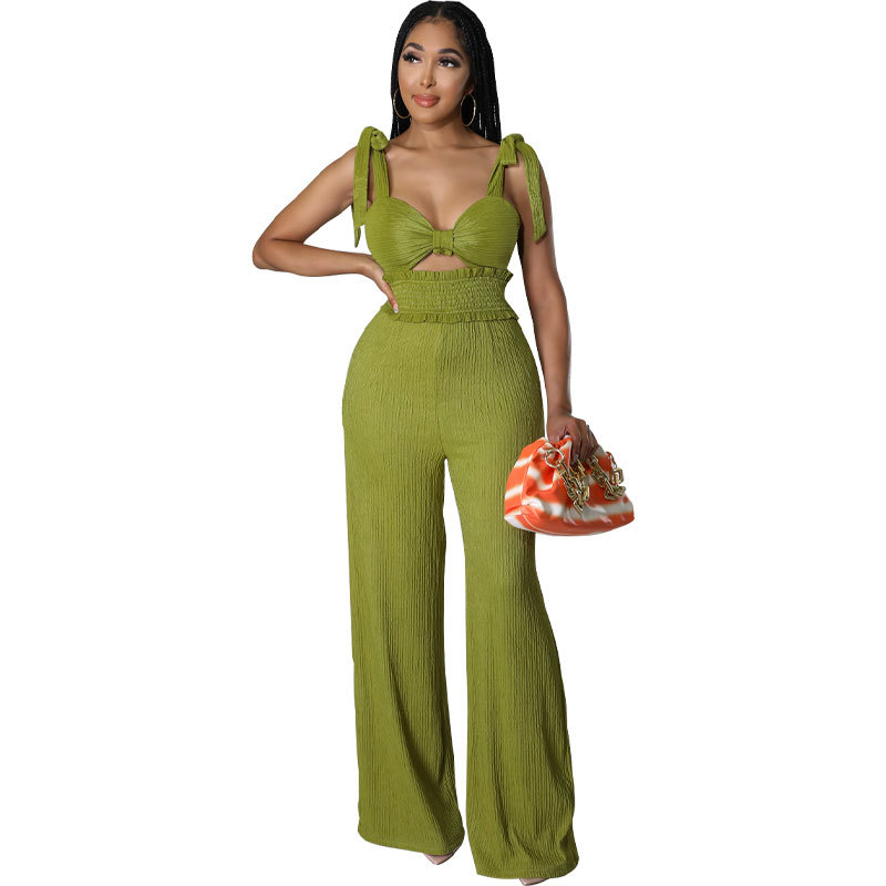 Title 5, Dames zomer nieuwe mouwloze jumpsuit