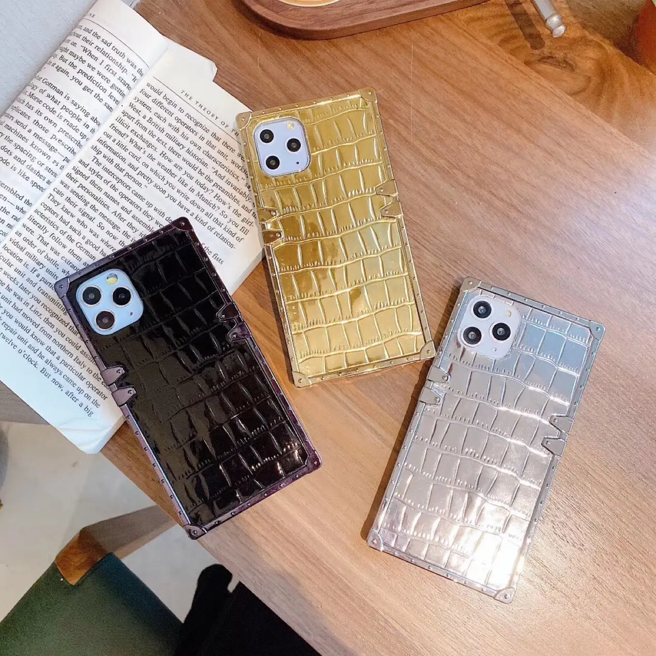 Square Leather Shatter-resistant Phone Case