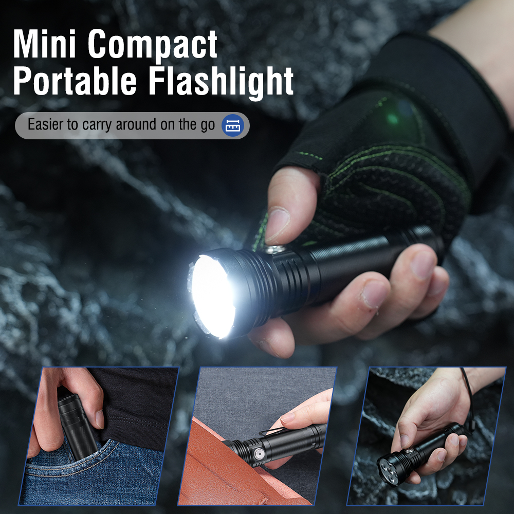 BORUiT ET28 2500LM 5LEDs Flashlight Type-c Rechargeable