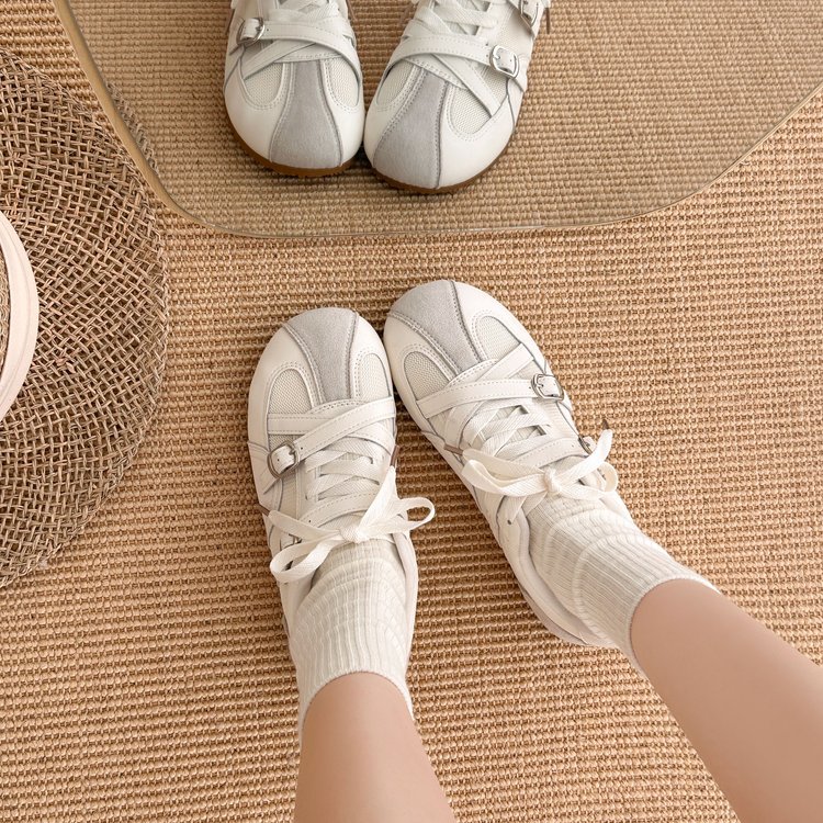 Lace-Up Low-Top Flats, picture 2 of 3