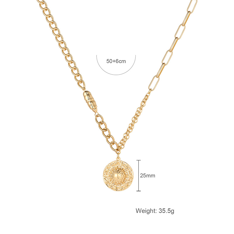 Retro Design Pure Copper Pendant Fashion Trend Same Necklace