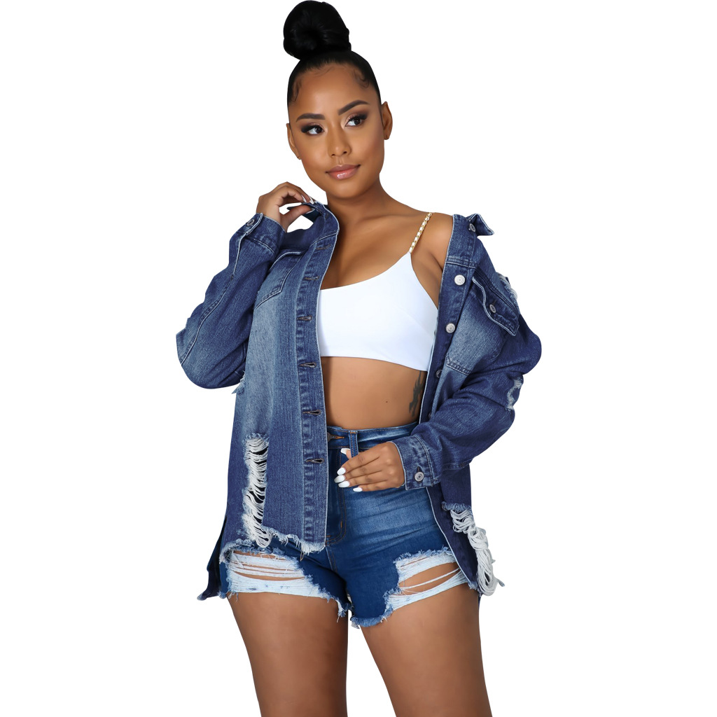 European And American Fashion Short Women's Denim Jacket Top