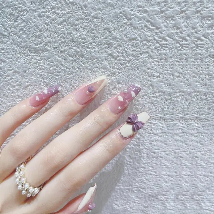 Wear Nail Milk Flavor Taro Purple Gradient