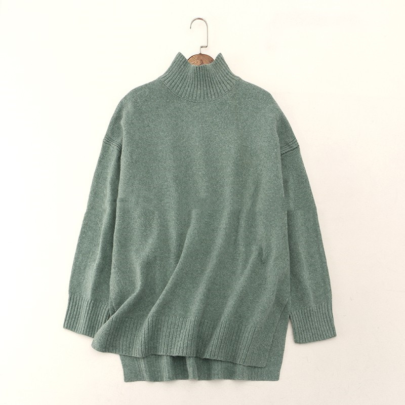 Women's High Collar Loose Knit Sweater
