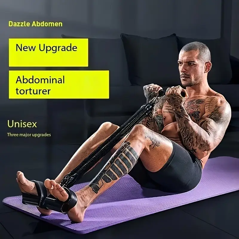 A Set Of Adjustable Resistance Tension Bands With Foot Pedals And Handles, High Resistance Level, Anti Fall, Suitable For Fitness Training, Body Stretching, And