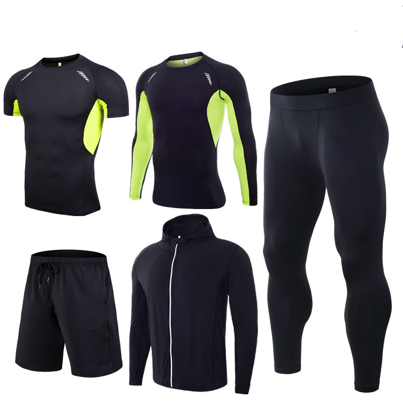 Title 4, Five-piece quick-drying sports fitness suit for...