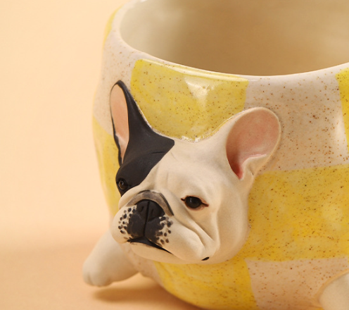 Title 3, Handmade Bulldog Coffee Cup Water Creative Cute