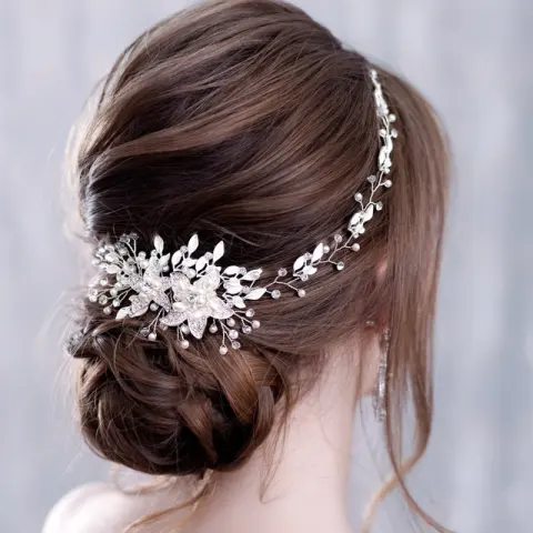 Gold and Silver Rhinestone Alloy Handmade Headdress