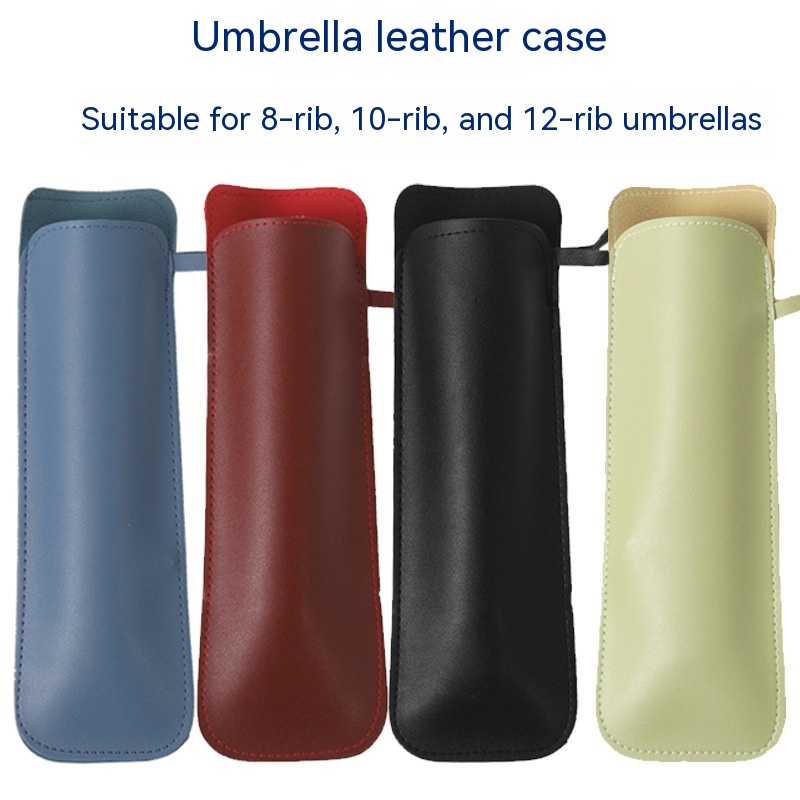 Color Self-opening Umbrella Color Matching Leather Case - Image 10