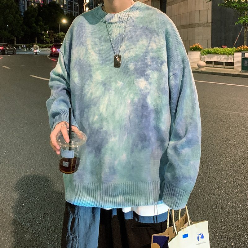 Men's Loose Korean Style Trendy Personality Hong Kong Style Sweater