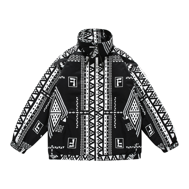 Men's Stand Collar Tie Dye Jacket Top