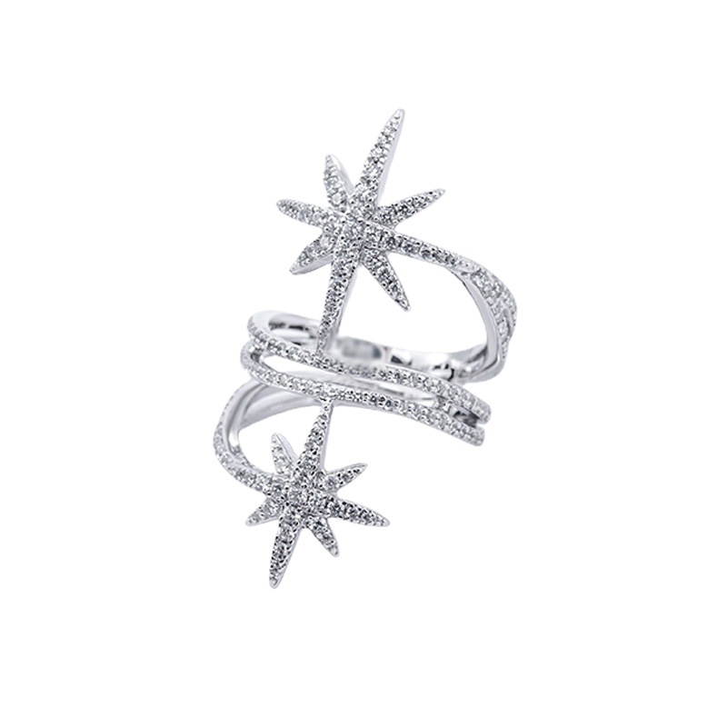 Women's Encircling Double Meteor Ring