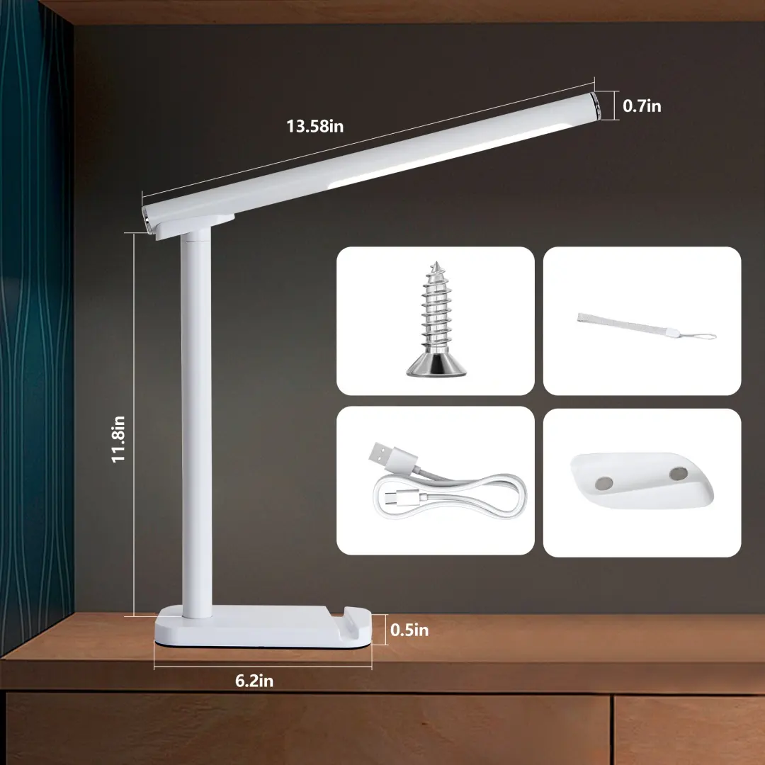 LED Desk Lamp 360 Adjustable, USB Charging