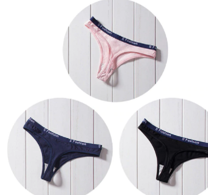 Women's cotton thong panties 3Pcs - Shop at LoveMi