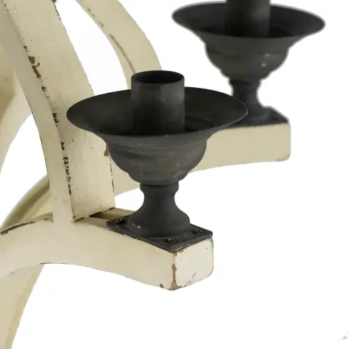 6 - Light Wood Chandelier With Adjustable Chain For Kitchen, Dining Hall Entrance, Bulb Not Included