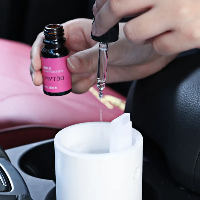 Dropshipping Car Diffuser Aroma Ultrasonic Water Mist Humidifier Lighting Oils Diffuser Car Aroma Diffuer Humidifier – image 3