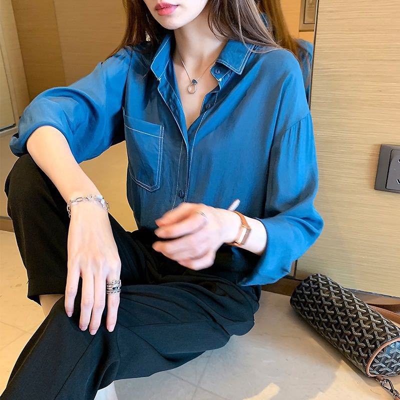 Solid Color Women's Loose Plus Size Casual Shirt