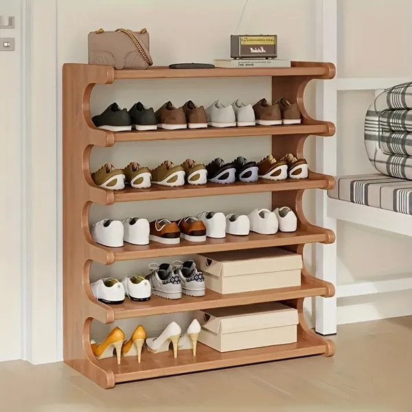 Layer Practical Storage Rack, Shoe Rack, Space-saving Design, Multi-layer Independent Storage Rack, Wood Grain Finish, Easy To Assemble, Self-supporting Cubic Shoe Storage Rack, Storage Rack, Suit