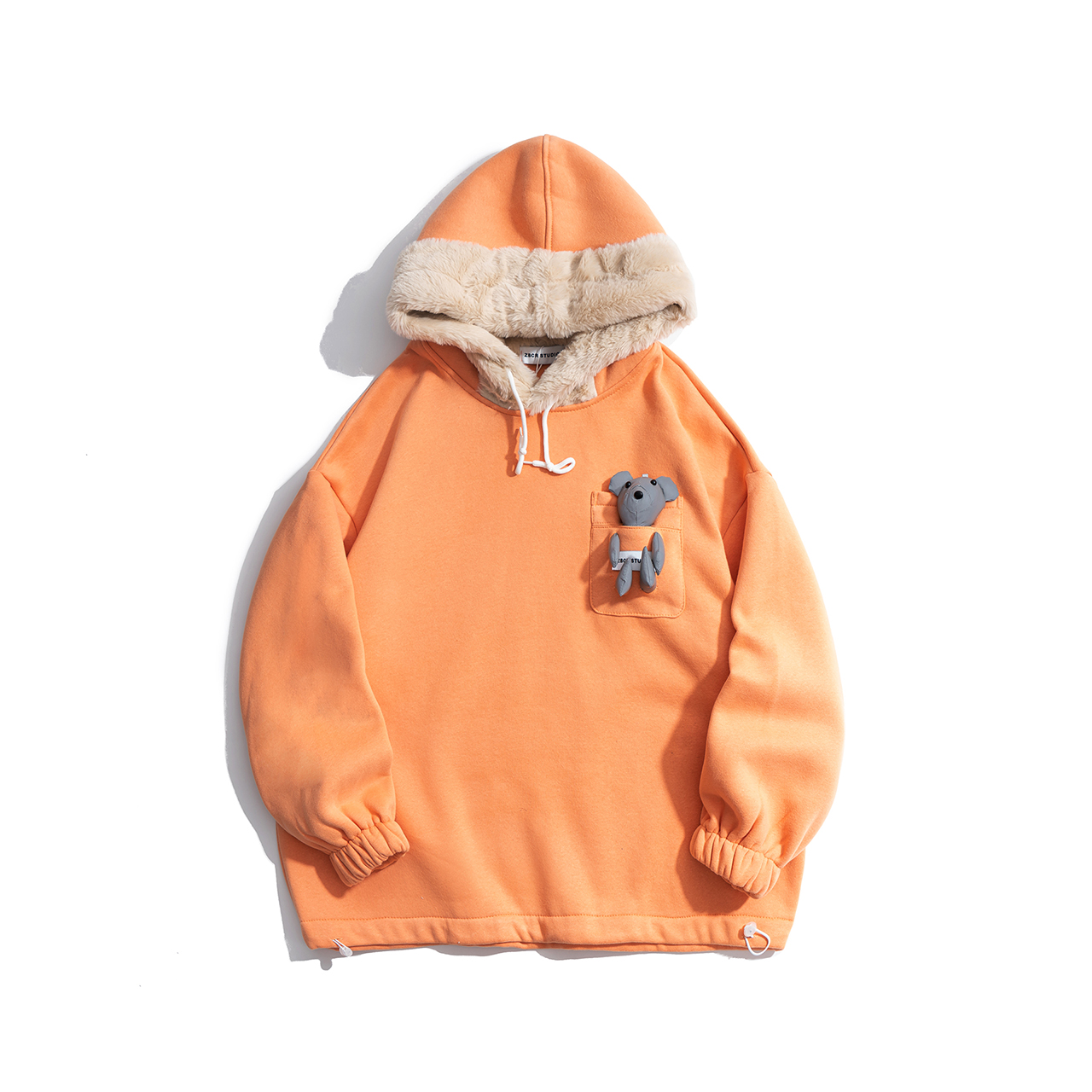 Title 2, Bear three-dimensional fur collar hoodie