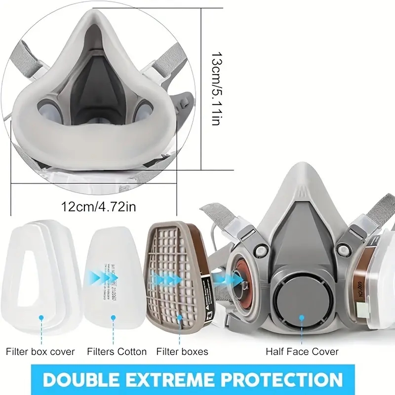 Title 9, 6200 Gas Mask Gas Proof Half Face Mask Series C...