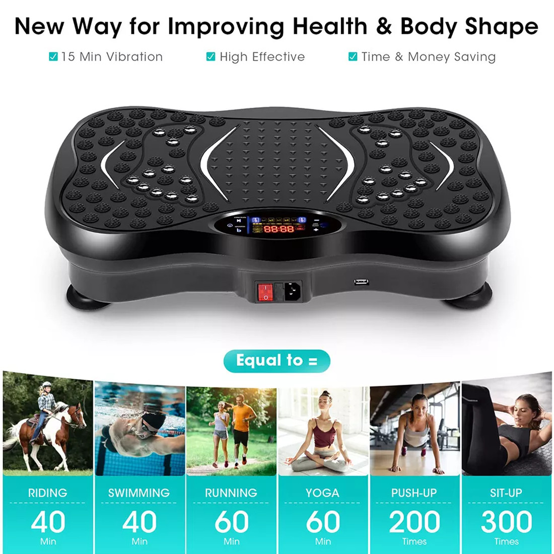 Vibration Plate Exercise Machine Home Workout Equipment
