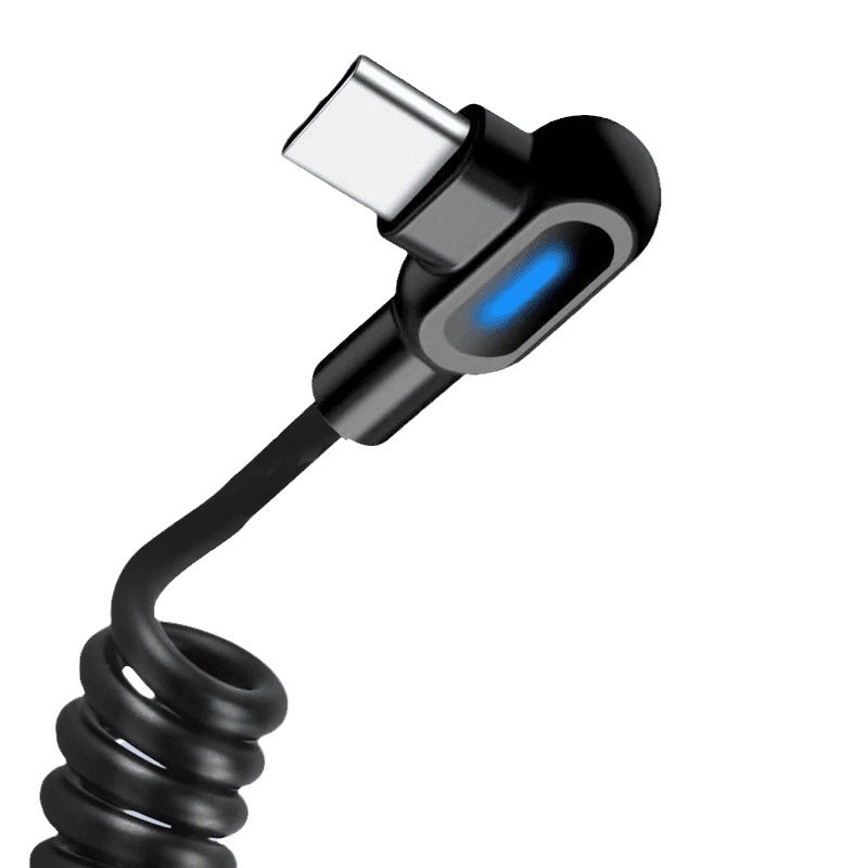 The Elbow Spring Super Fast Charging Data Cable Is Suitable For Huawei And Apple Car Interconnection Carplay Navigation Charging Cables