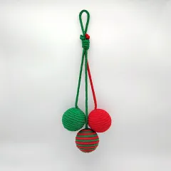 Christmas Toys For Cats Cotton Rope Ball Interactive Sisal Ball Hanging Decoration - Three Balls Can Be Hung - View 1