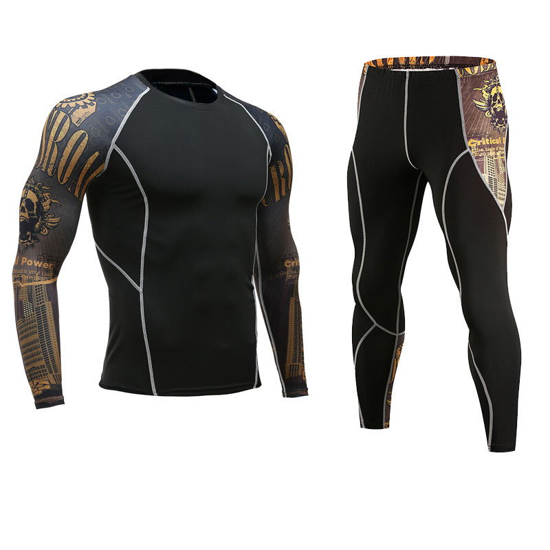 Men's Sports Suit Tights, Long-sleeved Sports Men's Fitness