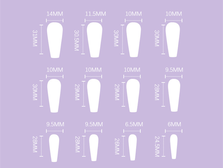 Long Ballet Blue French Dress Manicure