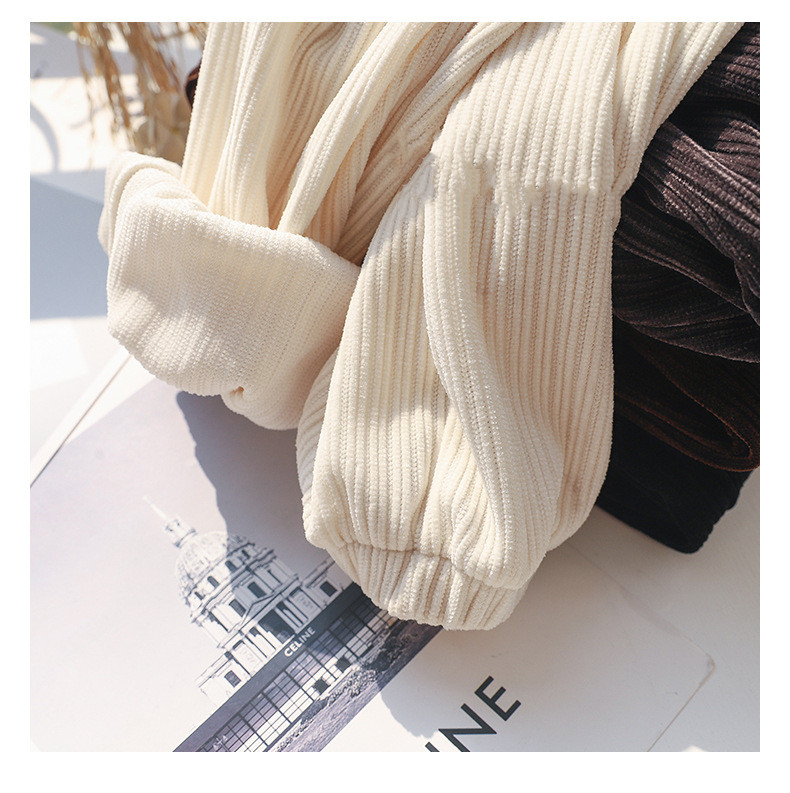 Padded Chenille Casual Corduroy Trousers