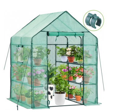 Outdoor And Indoor Small Greenhouses, Portable Greenhouses, Multi-layer Plant-growing Racks With Polyethylene Covers